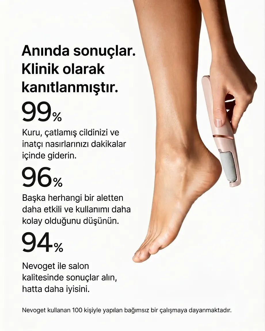 Nevoget™ Şarjlı Ayak Törpüsü - Pürüzsüz Ayaklar